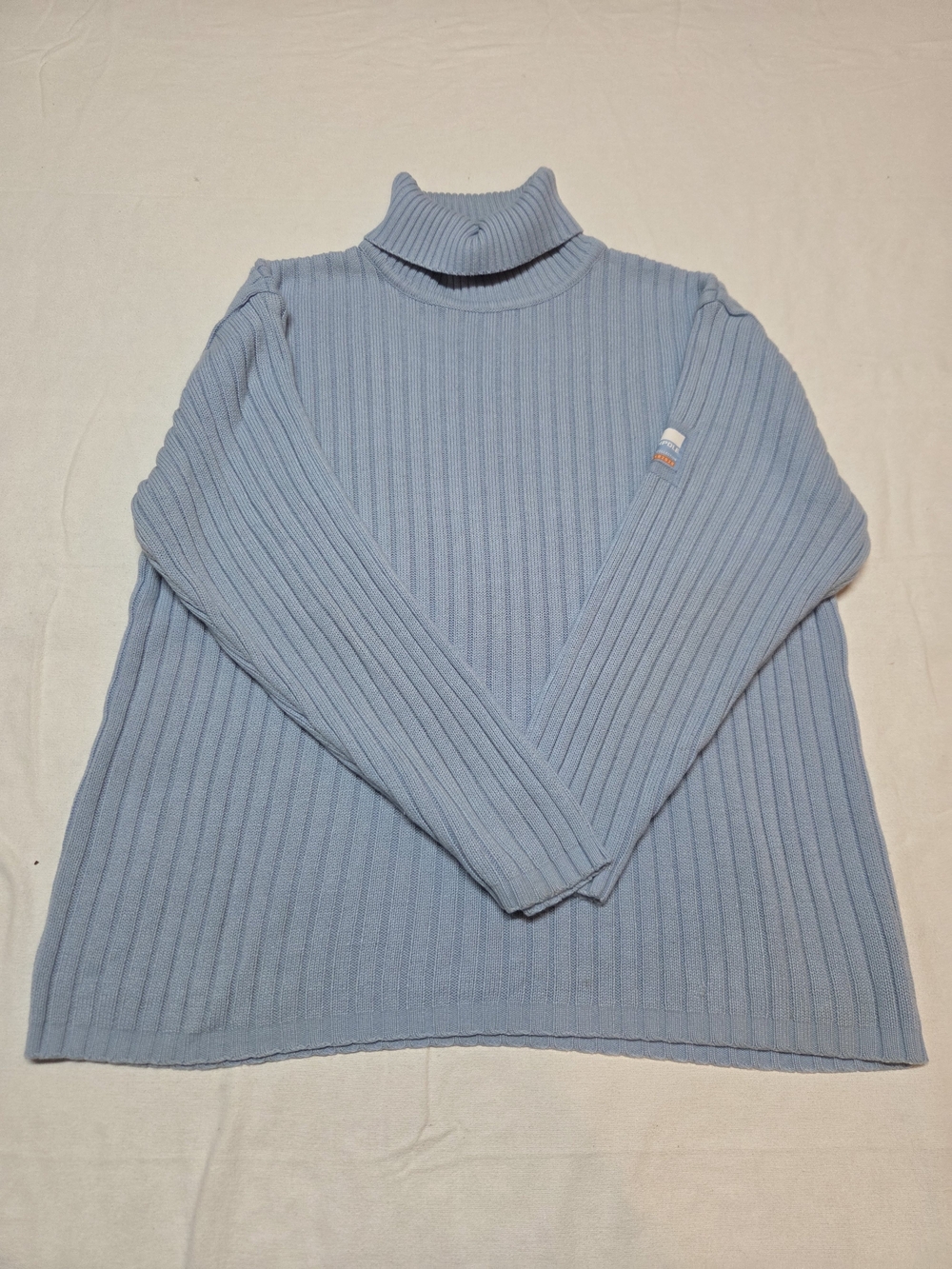 South Pole Light Blue Ribbed Turtleneck Sweater Size L